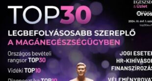 Idén is jön a TOP30 Legbefolyásosabb szereplő a magánegészségügyben kiadvány